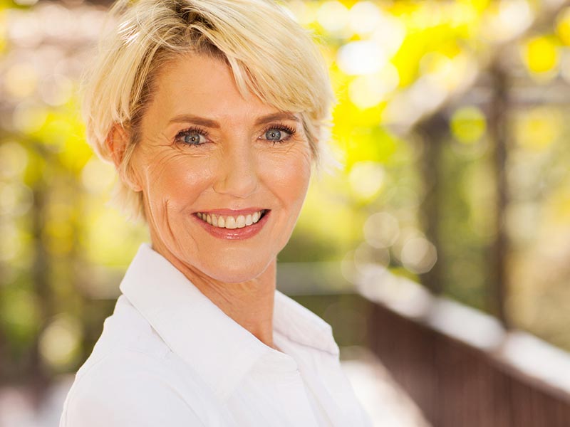 Mature woman smiling